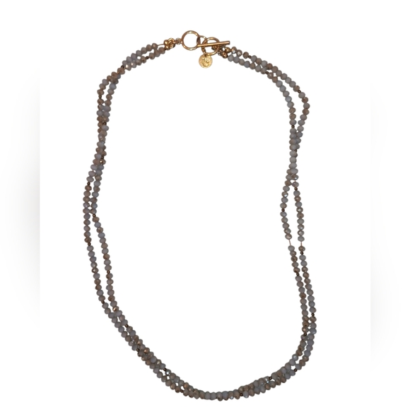 NWOT Beaded Double Layer Necklace and 4pc Stretch Bracelet Set - Picture 2 of 9